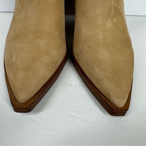 Vince Camuto Women's Gradina Stacked Chunky Heel Bootie Tan Ankle Boots Size 8 - Picture 3 of 12